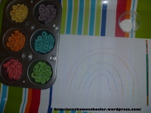 25 Fruit Loop Activities from Suzy Homeschooler, make a rainbow (1)